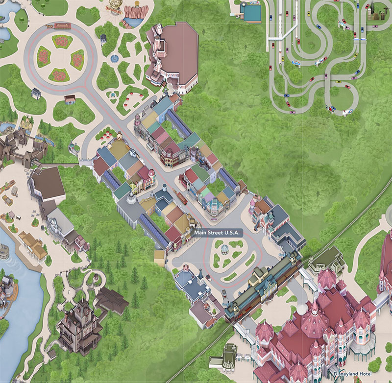 mappa Main Street USA