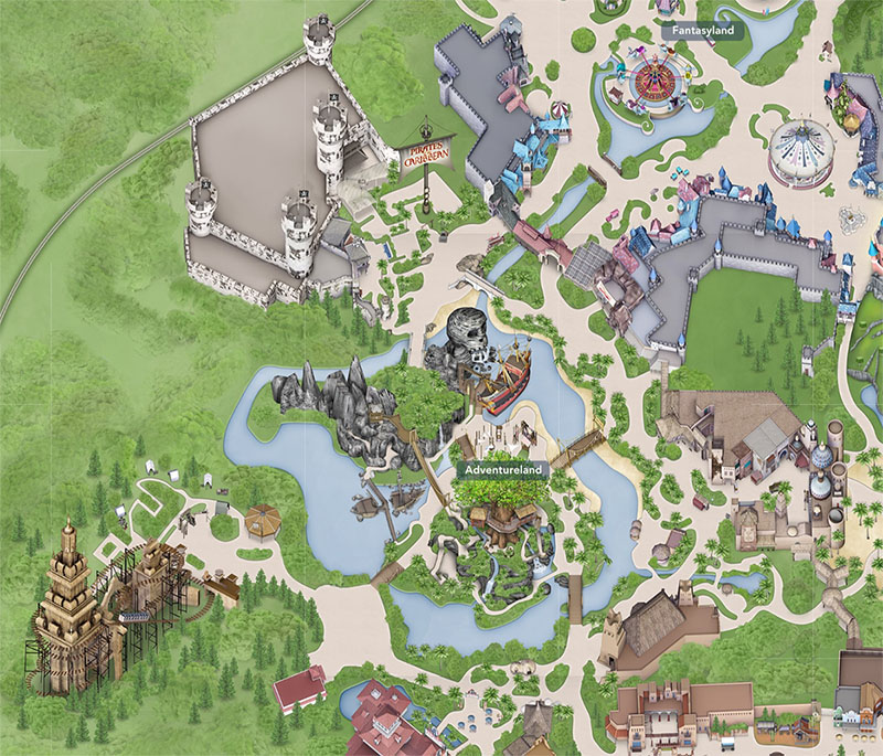 mappa adventureland