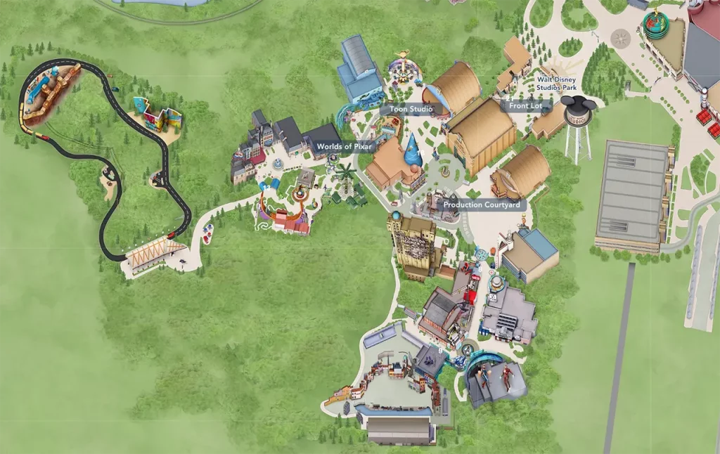 mappa dei Walt Disney Studios a Parigi