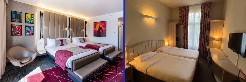Confronto: Hotel Campanile Val de France (Standard) vs Disney Hotel New York - The Art of Marvel